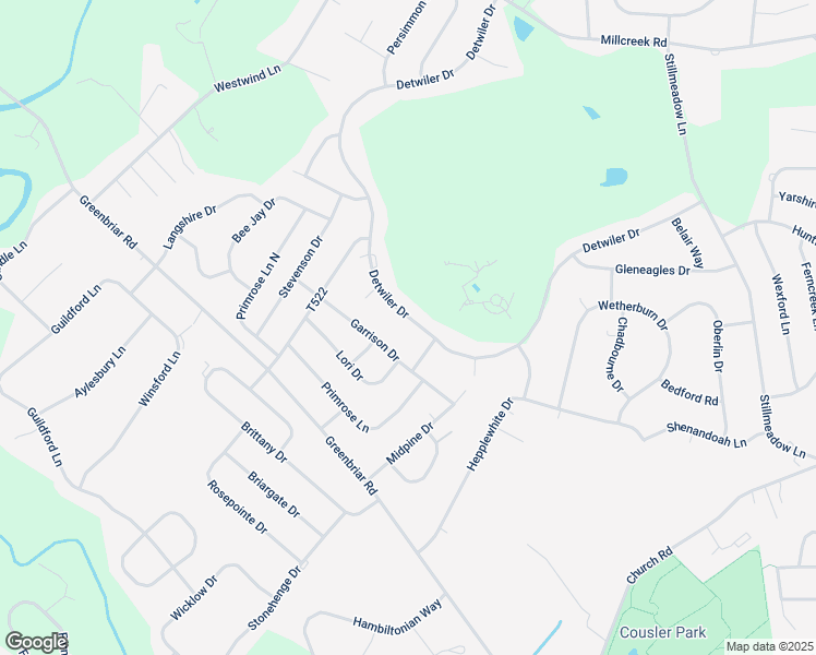 map of restaurants, bars, coffee shops, grocery stores, and more near 1270 Detwiler Drive in York