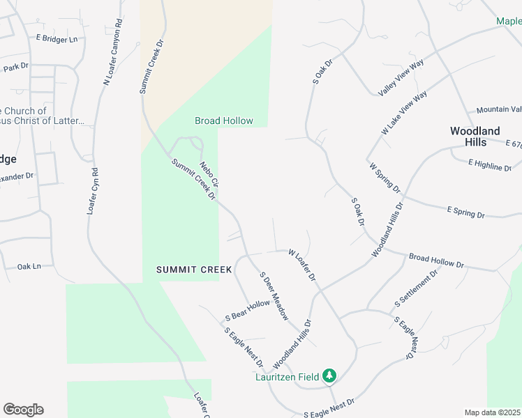 map of restaurants, bars, coffee shops, grocery stores, and more near 925 South North View Circle in Woodland Hills