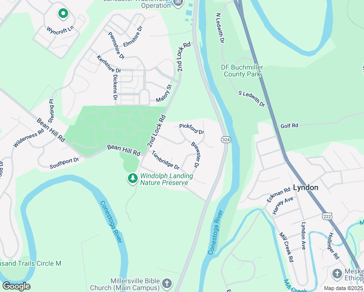 map of restaurants, bars, coffee shops, grocery stores, and more near 18 Yardley Green in Lancaster