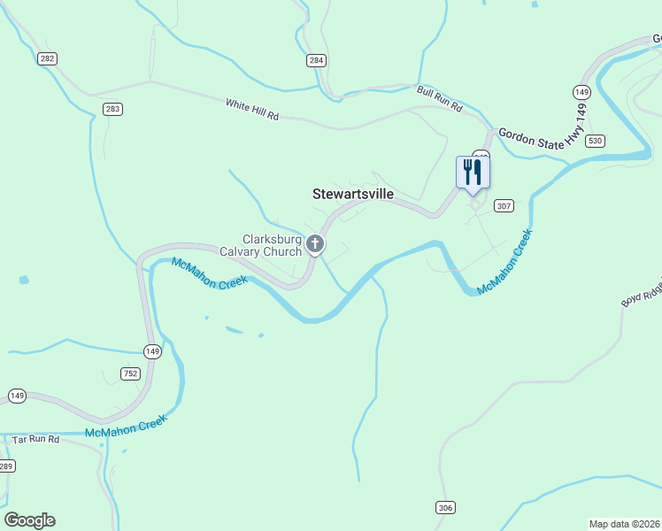 map of restaurants, bars, coffee shops, grocery stores, and more near 63811 Church Street in Jacobsburg