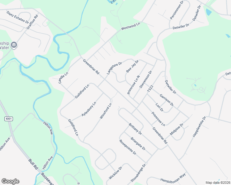 map of restaurants, bars, coffee shops, grocery stores, and more near 1555 Greenbriar Road in York