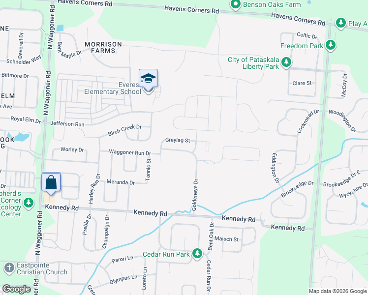 map of restaurants, bars, coffee shops, grocery stores, and more near 1101 Ring Neck Drive in Blacklick