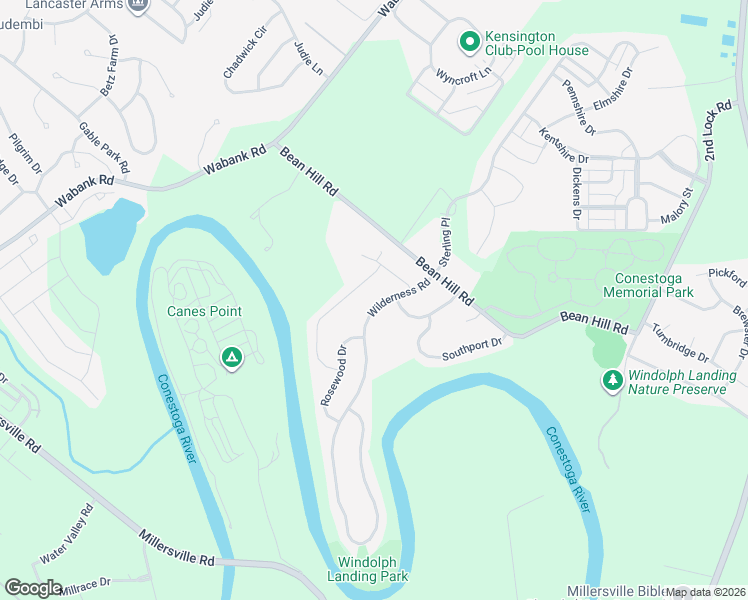 map of restaurants, bars, coffee shops, grocery stores, and more near 1729 Wilderness Road in Lancaster