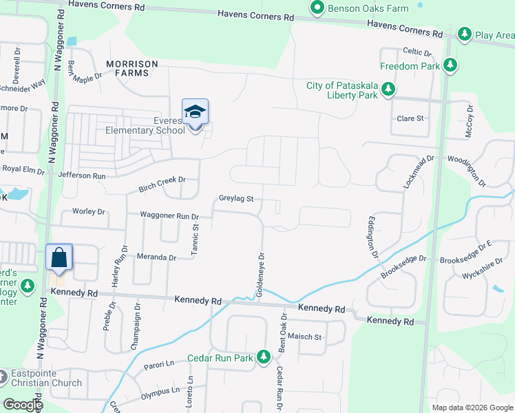 map of restaurants, bars, coffee shops, grocery stores, and more near 1101 Ring Neck Drive in Blacklick