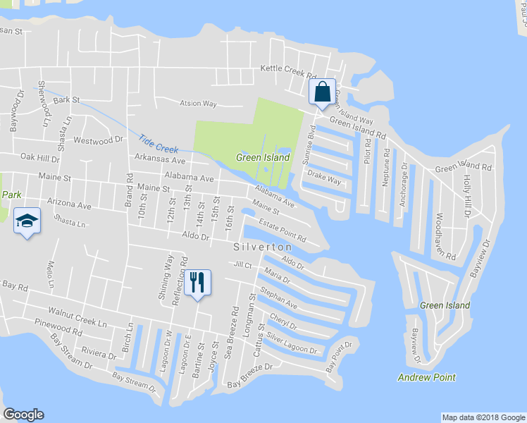 map of restaurants, bars, coffee shops, grocery stores, and more near 313 Maine Street in Toms River