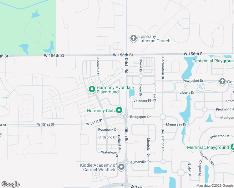 map of restaurants, bars, coffee shops, grocery stores, and more near 1470 Rossmay Drive in Westfield