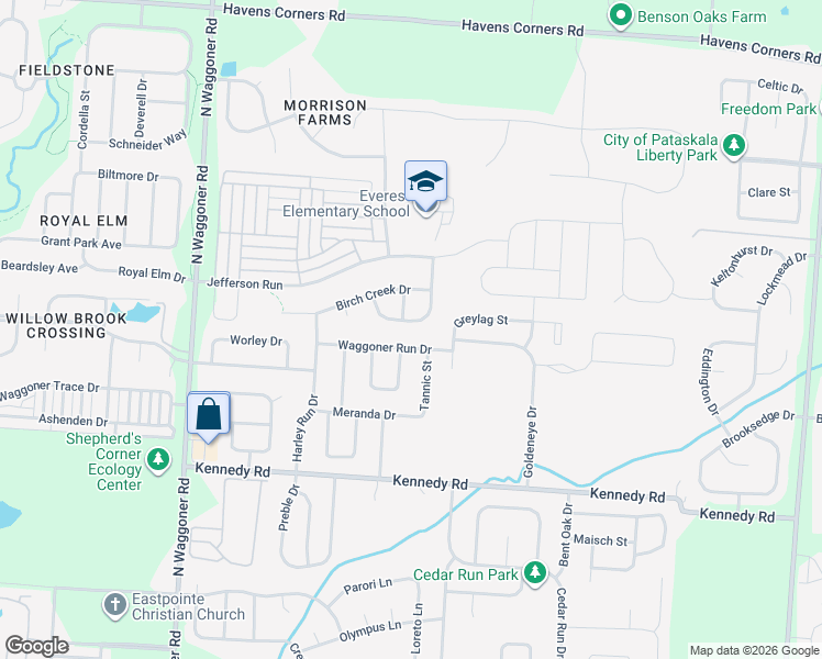 map of restaurants, bars, coffee shops, grocery stores, and more near 7949 Aspen Ridge Drive in Blacklick