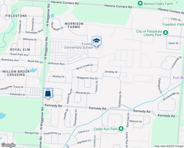map of restaurants, bars, coffee shops, grocery stores, and more near 7949 Aspen Ridge Drive in Blacklick
