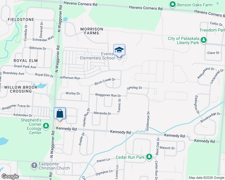 map of restaurants, bars, coffee shops, grocery stores, and more near 7949 Aspen Ridge Drive in Blacklick