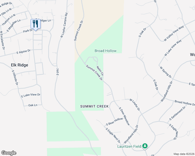 map of restaurants, bars, coffee shops, grocery stores, and more near 806 Summit Creek Drive in Woodland Hills