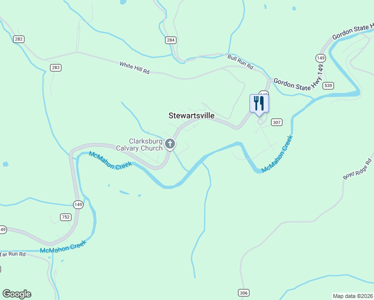map of restaurants, bars, coffee shops, grocery stores, and more near 63811 Church Street in Jacobsburg