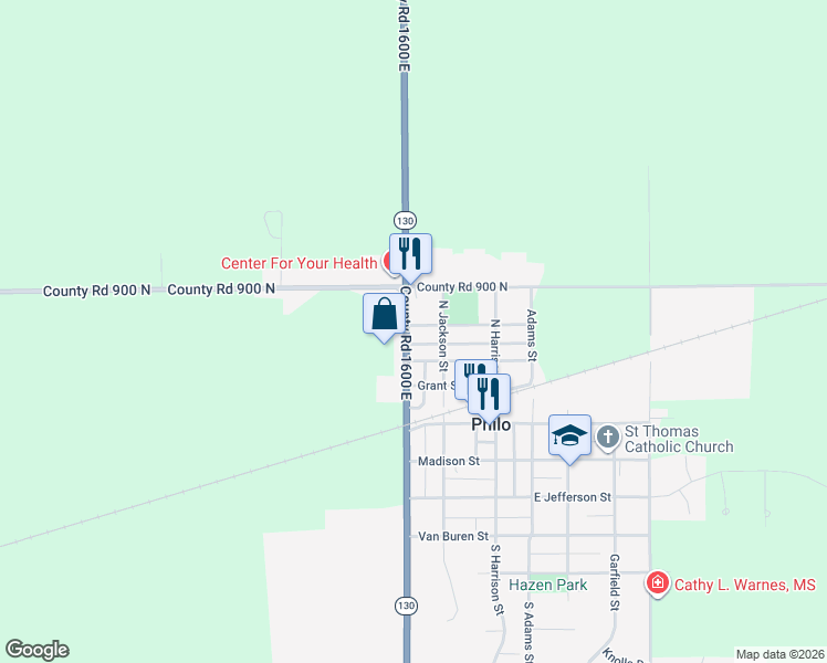 map of restaurants, bars, coffee shops, grocery stores, and more near 207 Fillmore Street in Philo