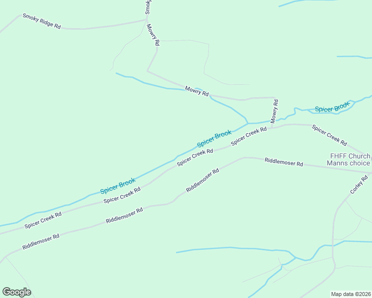 map of restaurants, bars, coffee shops, grocery stores, and more near 1441 Spicer Creek Road in Manns Choice