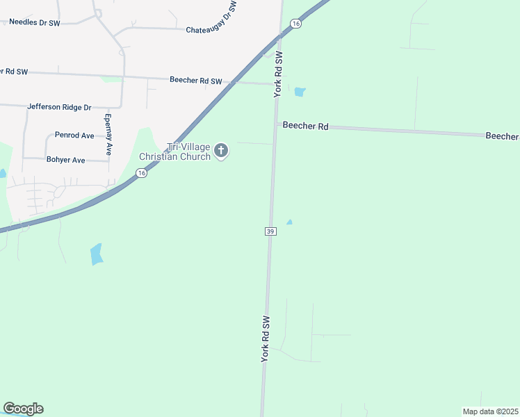 map of restaurants, bars, coffee shops, grocery stores, and more near 5522 York Road Southwest in Pataskala