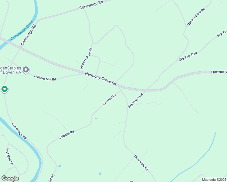 map of restaurants, bars, coffee shops, grocery stores, and more near 3405 Colonial Road in Dover