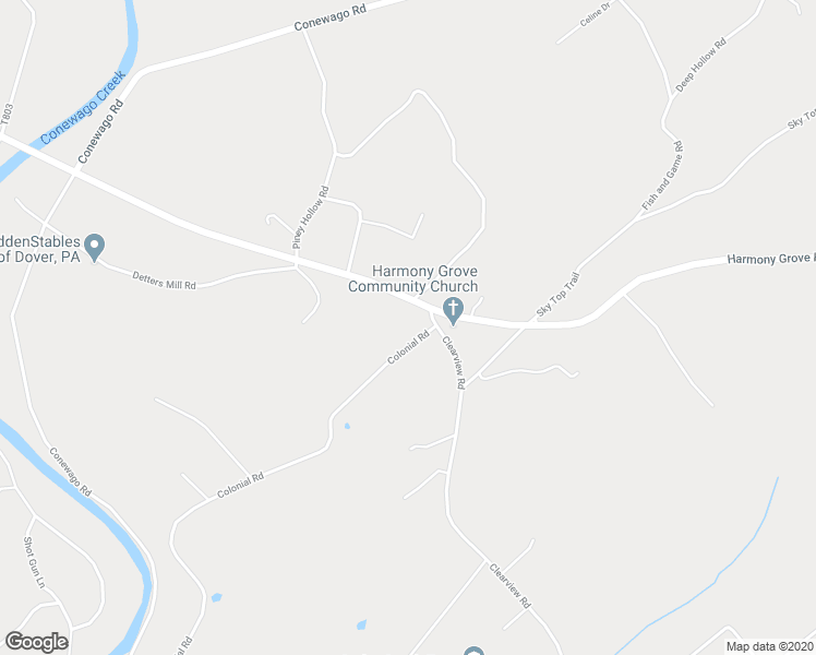 map of restaurants, bars, coffee shops, grocery stores, and more near 3405 Colonial Road in Dover
