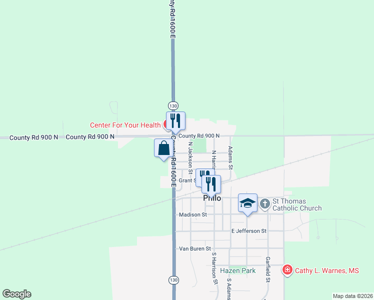 map of restaurants, bars, coffee shops, grocery stores, and more near 207 Fillmore Street in Philo