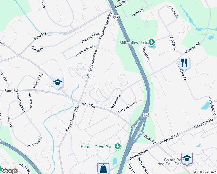 map of restaurants, bars, coffee shops, grocery stores, and more near 329 Galway Drive in West Chester
