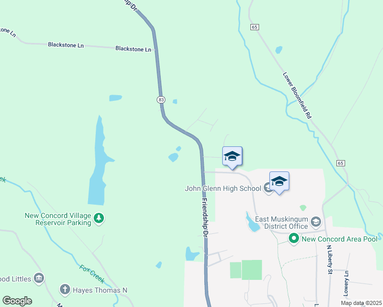 map of restaurants, bars, coffee shops, grocery stores, and more near 1805 Friendship Drive in New Concord