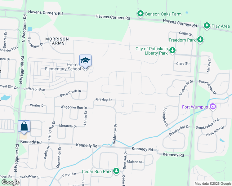 map of restaurants, bars, coffee shops, grocery stores, and more near 8715 Bobwhite Drive in Blacklick