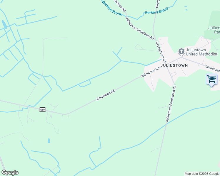 map of restaurants, bars, coffee shops, grocery stores, and more near 343 Jobstown Juliustown Road in Springfield