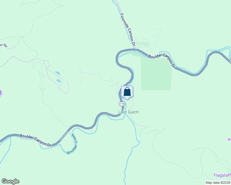 map of restaurants, bars, coffee shops, grocery stores, and more near 38401-38783 Boulder Canyon Drive in Boulder