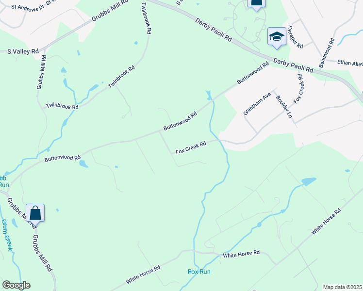 map of restaurants, bars, coffee shops, grocery stores, and more near 2176 Fox Creek Road in Berwyn