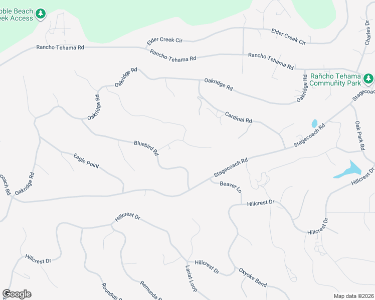 map of restaurants, bars, coffee shops, grocery stores, and more near 16581-16587 Mallard Lane in Corning
