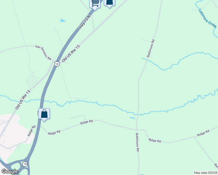 map of restaurants, bars, coffee shops, grocery stores, and more near in York Springs