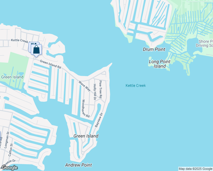 map of restaurants, bars, coffee shops, grocery stores, and more near 691 Bayview Drive in Toms River