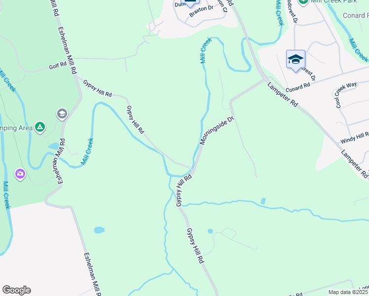 map of restaurants, bars, coffee shops, grocery stores, and more near 1077 Gypsy Hill Road in Lancaster