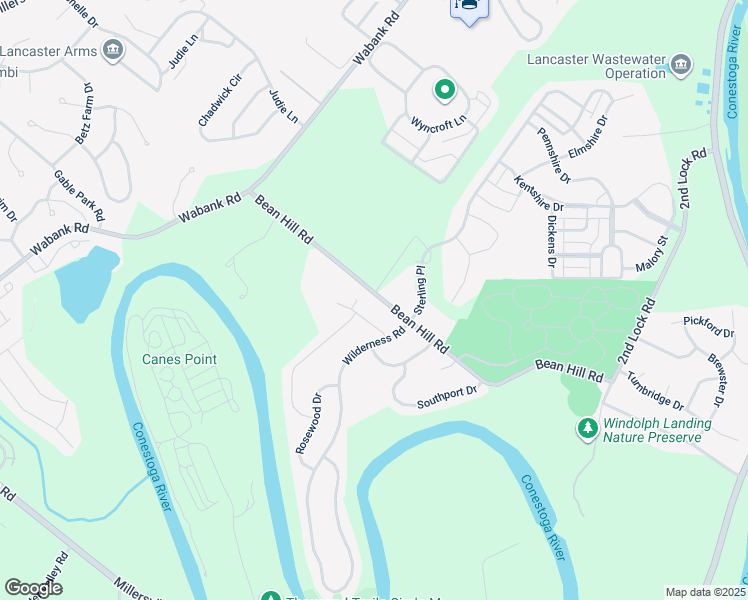 map of restaurants, bars, coffee shops, grocery stores, and more near 690 Bean Hill Road in Lancaster