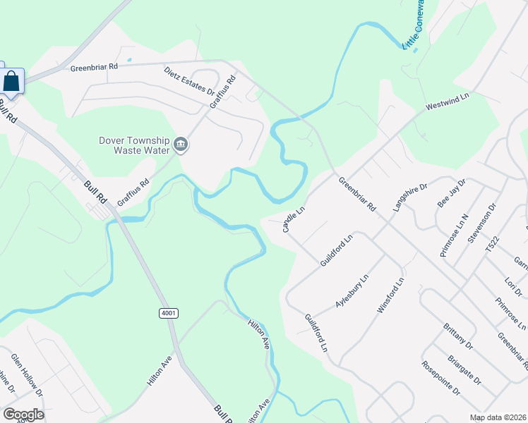 map of restaurants, bars, coffee shops, grocery stores, and more near 1730 Candle Lane in York