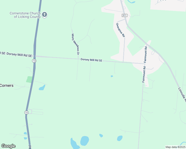 map of restaurants, bars, coffee shops, grocery stores, and more near 161 Crestline Road Southeast in Newark