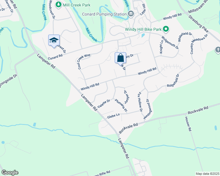 map of restaurants, bars, coffee shops, grocery stores, and more near 1716 Newport Drive in Lancaster