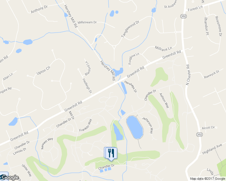 map of restaurants, bars, coffee shops, grocery stores, and more near 1209 Princeton Lane in West Chester