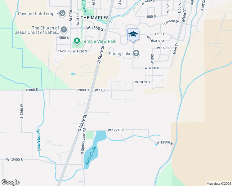 map of restaurants, bars, coffee shops, grocery stores, and more near 2035 South State Road in Payson