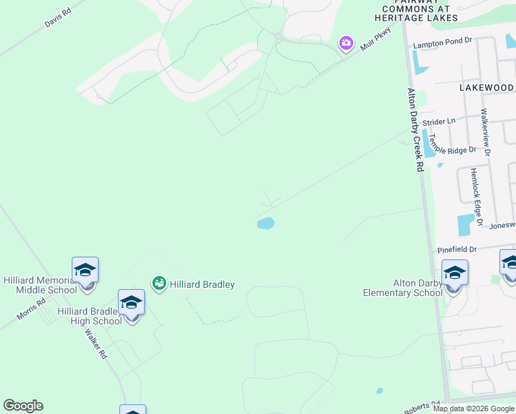 map of restaurants, bars, coffee shops, grocery stores, and more near 3207 Alton Darby Creek Road in Hilliard