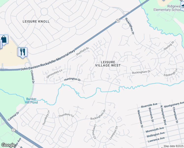 map of restaurants, bars, coffee shops, grocery stores, and more near 520 Cheshire Court in Manchester Township