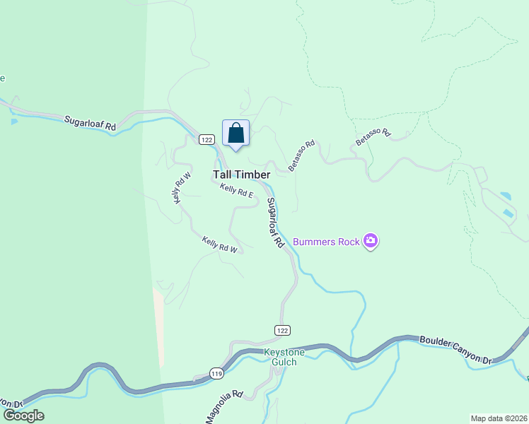 map of restaurants, bars, coffee shops, grocery stores, and more near 237 Kelly Road East in Boulder