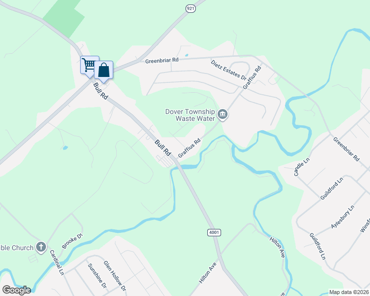 map of restaurants, bars, coffee shops, grocery stores, and more near 870 Graffius Road in York