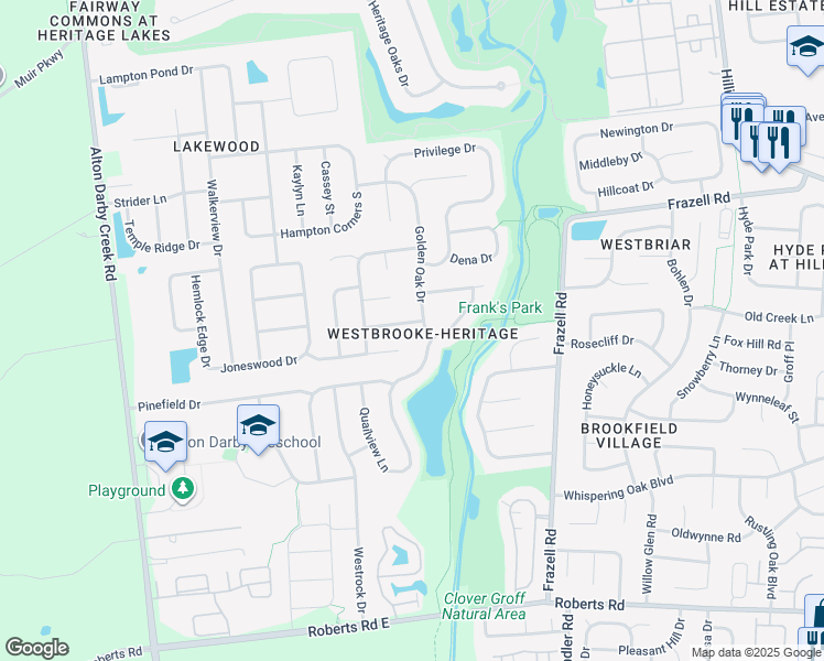 map of restaurants, bars, coffee shops, grocery stores, and more near in Columbus