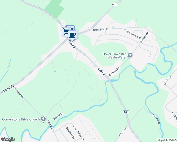 map of restaurants, bars, coffee shops, grocery stores, and more near 999 Shadowbrooke in Dover