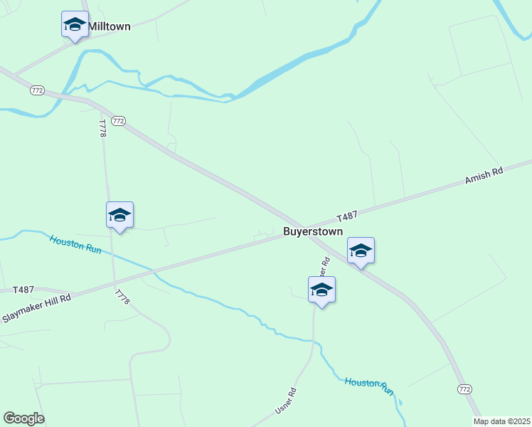 map of restaurants, bars, coffee shops, grocery stores, and more near 5000 Newport Road in Kinzers