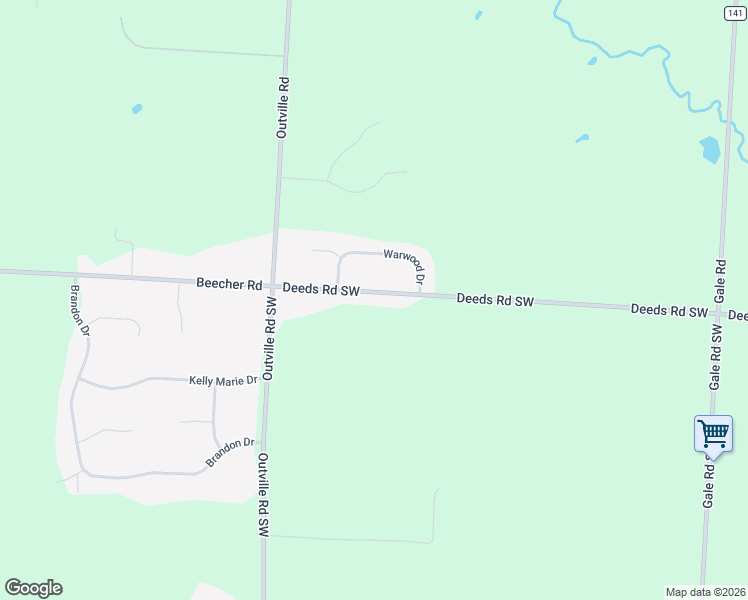 map of restaurants, bars, coffee shops, grocery stores, and more near 5092 Deeds Road Southwest in Pataskala