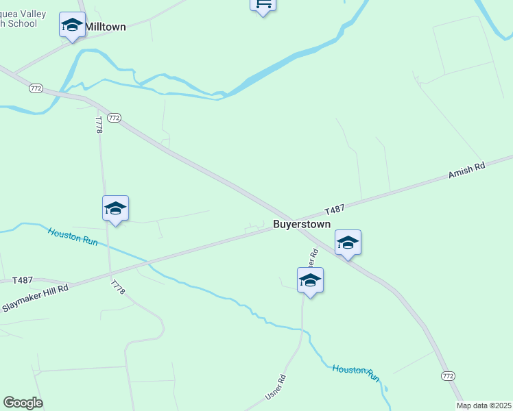 map of restaurants, bars, coffee shops, grocery stores, and more near 5000 Newport Road in Kinzers