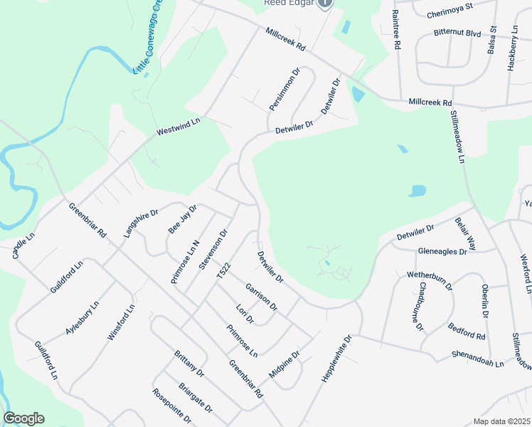 map of restaurants, bars, coffee shops, grocery stores, and more near 1375 Detwiler Drive in York