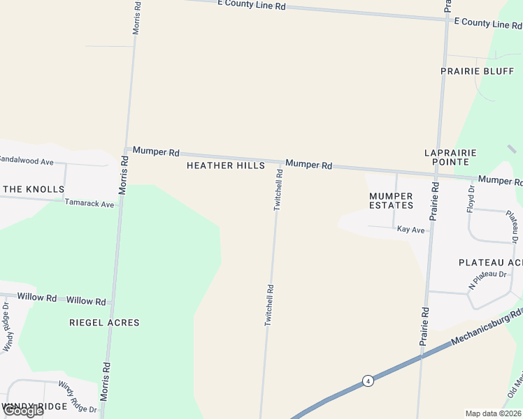 map of restaurants, bars, coffee shops, grocery stores, and more near 6333 Twitchell Road in Springfield