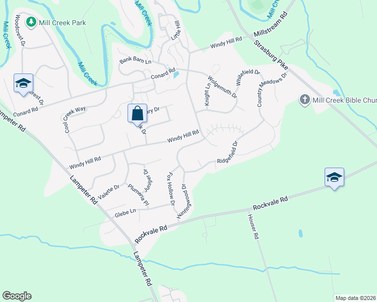 map of restaurants, bars, coffee shops, grocery stores, and more near 135 Huntingwood Dr in Lancaster