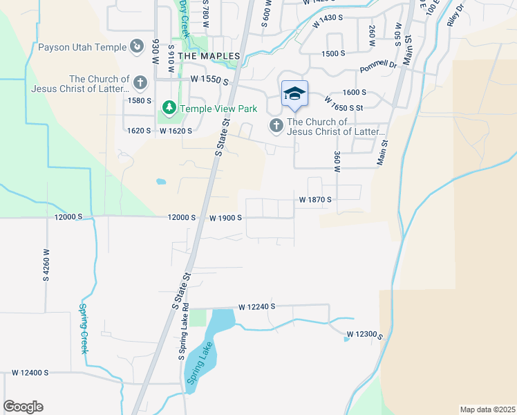 map of restaurants, bars, coffee shops, grocery stores, and more near 1881 South 650 West in Payson